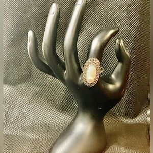 Vintage Mother of Pearl Marcasite Ring